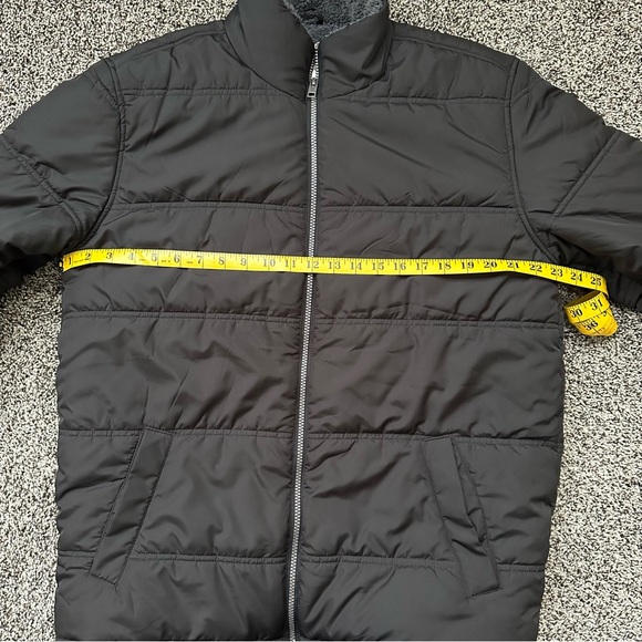 Men’s Weatherproof Vintage Black Fleece Lined Puffer Jacket Large - Picture 7 of 11